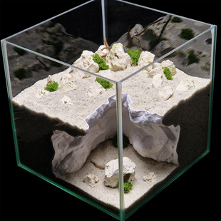 鱼缸爬宠饲养缸造景洞穴悬崖地形大高低落差地形分割板仿真大自然