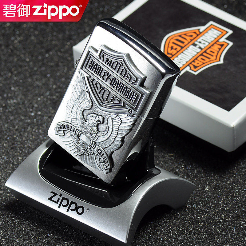 zippo打火机正版哈雷老鹰贴章创意个性潮送男友收藏级限量版正品
