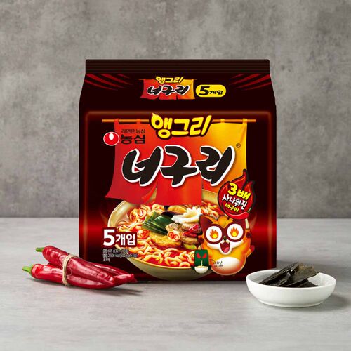 农心海鲜味韩国袋装3倍辣小浣熊