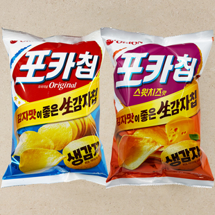 韩国进口好丽友原味芝士味生薯片60g薄脆土豆脆片膨化食品零食