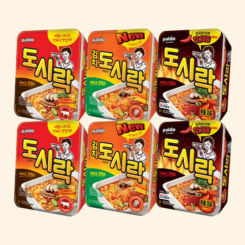 韩国八道牛肉味泡菜味碗面