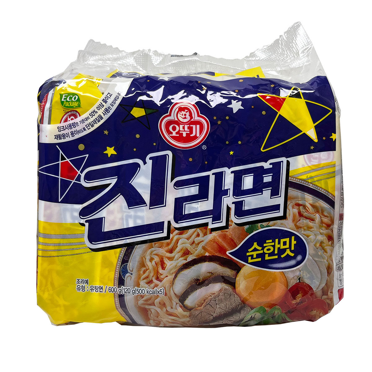 韩国进口不倒翁奥土基原味真拉面煮面方便面120gX5袋微辣泡面拉面,粮油调味/速食/干货/烘焙,冲泡方便面/拉面/面皮,淘宝优惠券,粉丝福利购,淘宝优惠卷