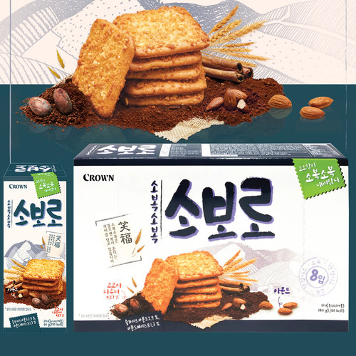 韩国进口克丽安笑福饼干