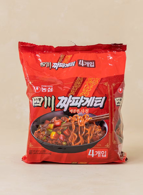 韩国进口农心韩式四川炸酱面137g*4辣味杂酱面干拌面方便面泡面