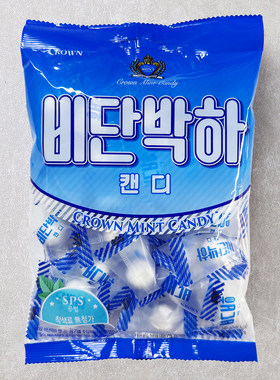 韩国进口克丽安CROWN薄荷味糖果140g 独立包装清凉清口糖