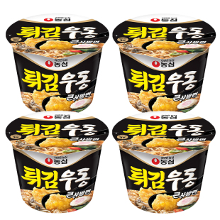 韩国进口农心炸乌冬面111gX4碗大碗面乌冬海鲜味泡面方便面速食