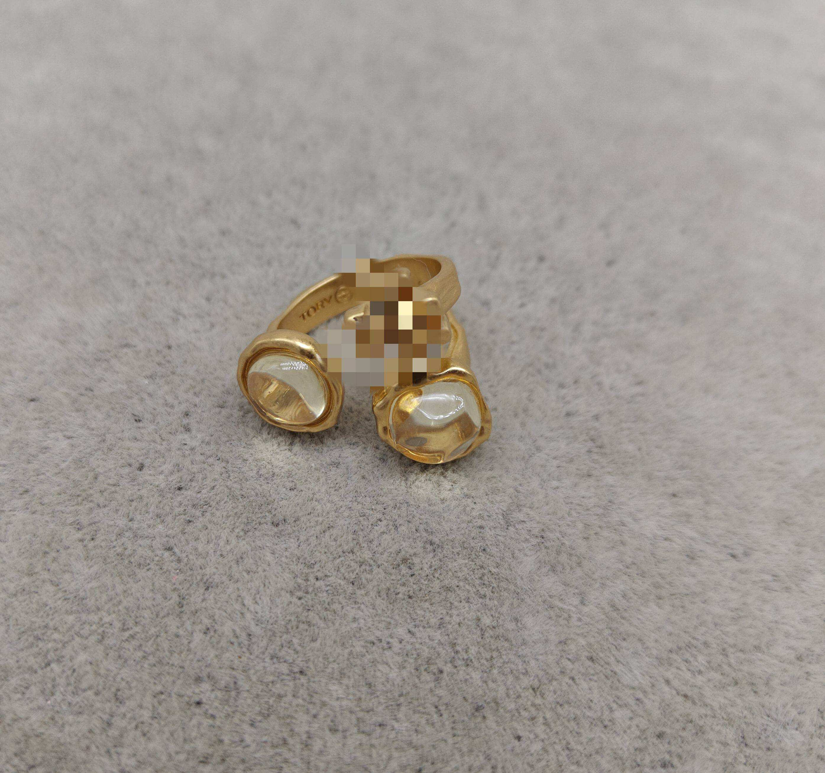 thumbnail for 2025 new European and American texture thickened plated 10ms real gold fashion temperament women's ring