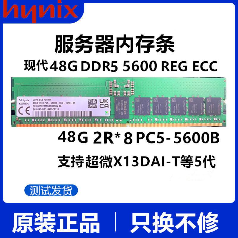海力士sk 48g 1rx4 pc5-5600 6400 服务器内存 ddr5 4800 ecc reg