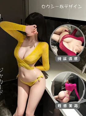 6363潮尚夜总会欧美风低领性感透视内衣诱惑高品质调情超薄套装
