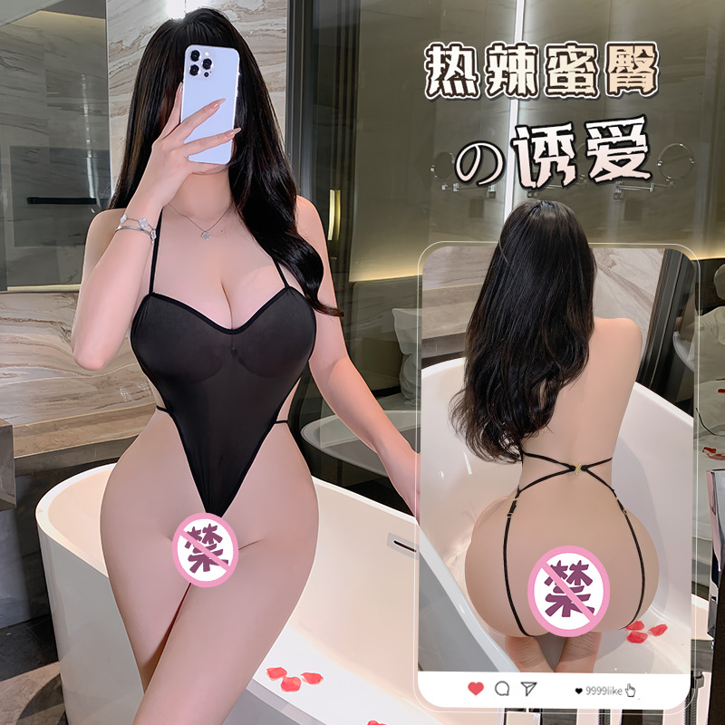 2580潮尚夜总会内衣性感火辣紧身桃心连体衣免脱挑逗性感连体衣