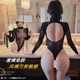 5176潮尚夜总会内衣性感透视紧身长袖 网衣镂空比基尼夜店连体衣