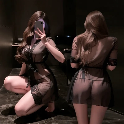 7674潮尚夜总会性感内衣女制服趣味睡裙透明调情诱惑睡衣连衣裙