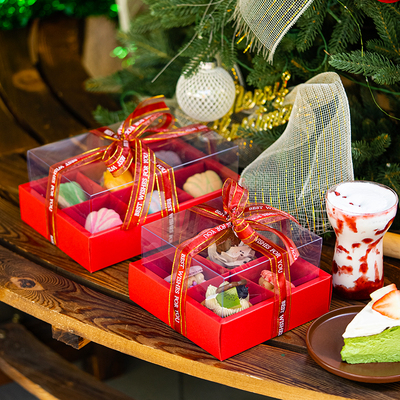 46宫格蛋糕包装盒小面包饼干曲奇肉松小贝蛋黄酥蛋挞甜品西点纸盒