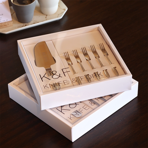 不锈钢蛋糕刀叉餐具定制生日蛋糕餐盘蜡烛帽子套装包装盒一次性