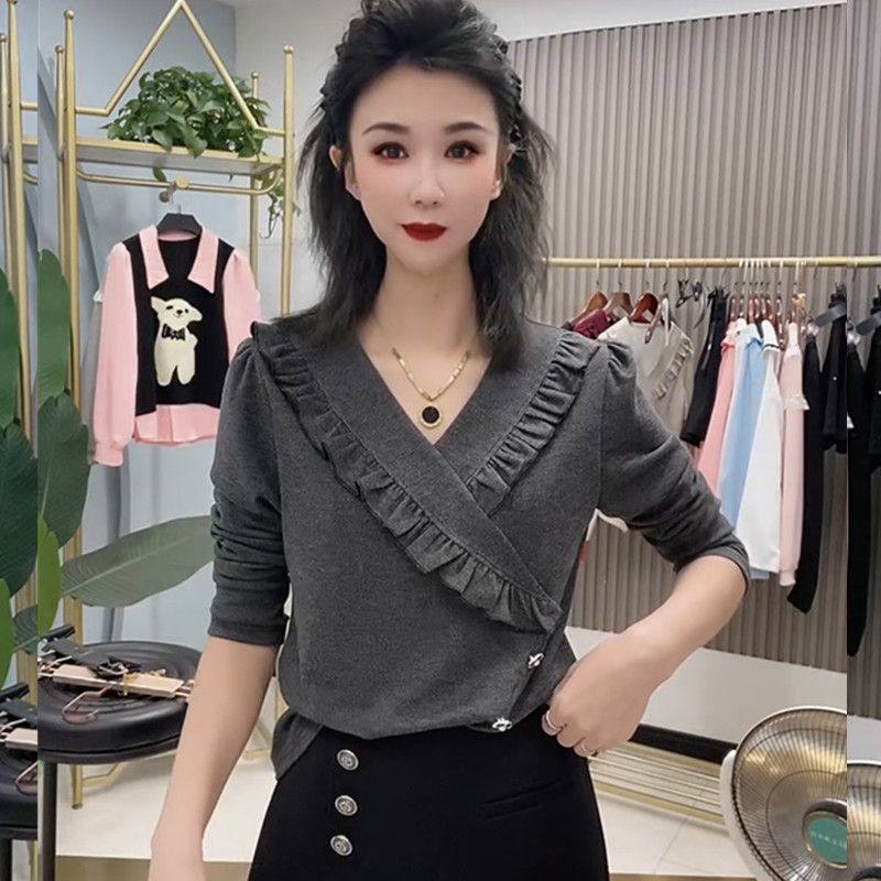 蕾丝打底衫女长袖2025秋季新款女士洋气内搭t恤小衫外穿秋冬上衣,女装/女士精品,毛针织衫,淘宝优惠券,粉丝福利购,淘宝优惠卷