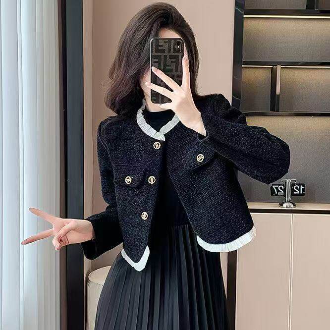 法式小香风短外套女2025春秋新款