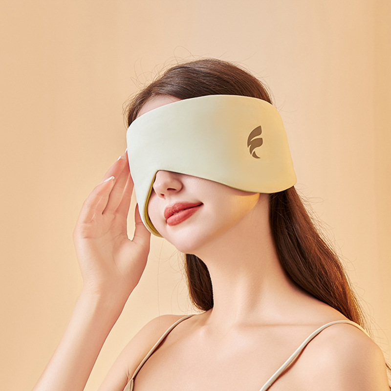 睡眠眼罩遮光温凉双感太空舱眼罩隔音加宽耳罩眼罩睡眠可调节午睡