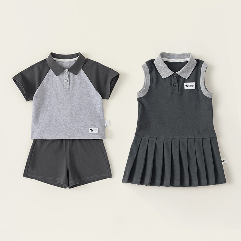 童装学院班服男童衬衫套装女童背心裙夏季儿童连衣裙小学幼儿园服