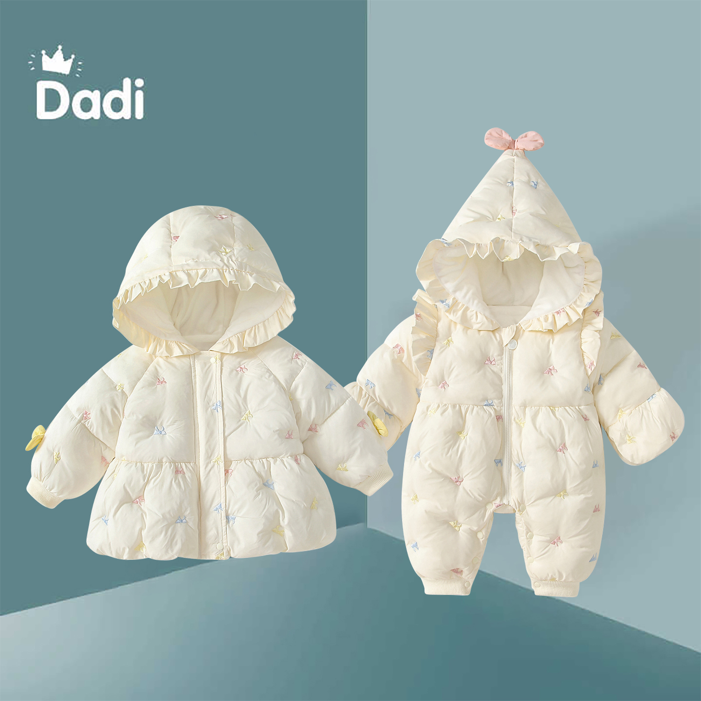 女童夹棉加绒加厚外出棉服