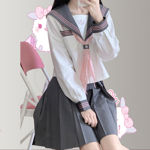 jk制服套装基础款原创学院风百褶裙子夏季日系学生校服水手服上衣