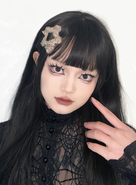 Broken bone原创 亚文化小众设计感毛绒侧边发夹边夹可爱百搭头饰