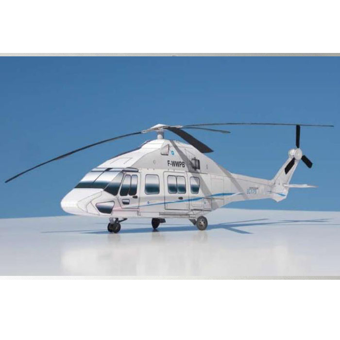 纸质模型玩具直升飞机直升机制作