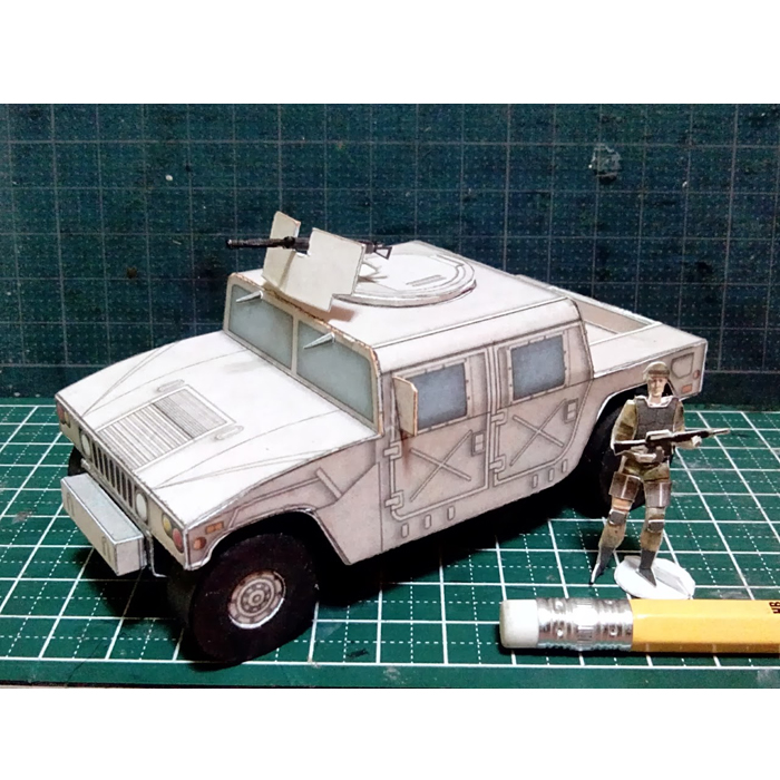 悍马H1越野车吉普车3D纸模型手工