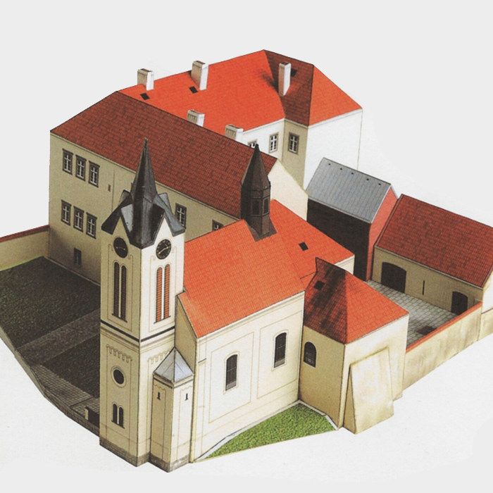 儿童手工折纸拼装益智立体3d纸质模型diy小屋建筑别墅小房子制作