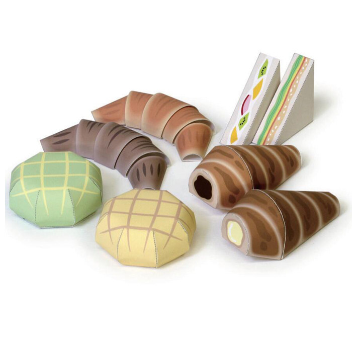 儿童手工折纸diy拼装立体3d纸质模型仿真食物烘焙面包三明治制作