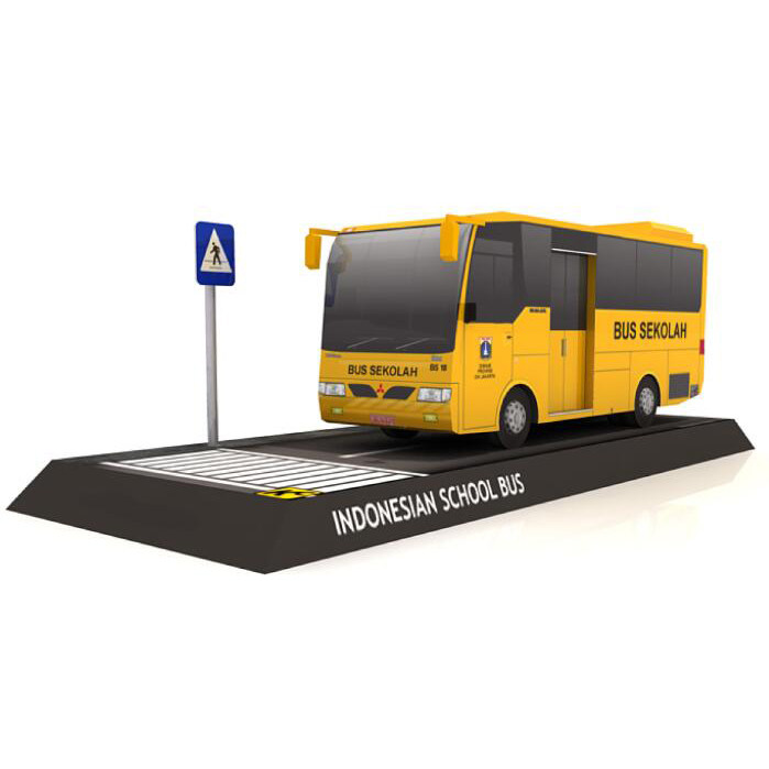 儿童手工折纸diy拼装立体3d纸质模型仿真车模巴士公交车汽车制作