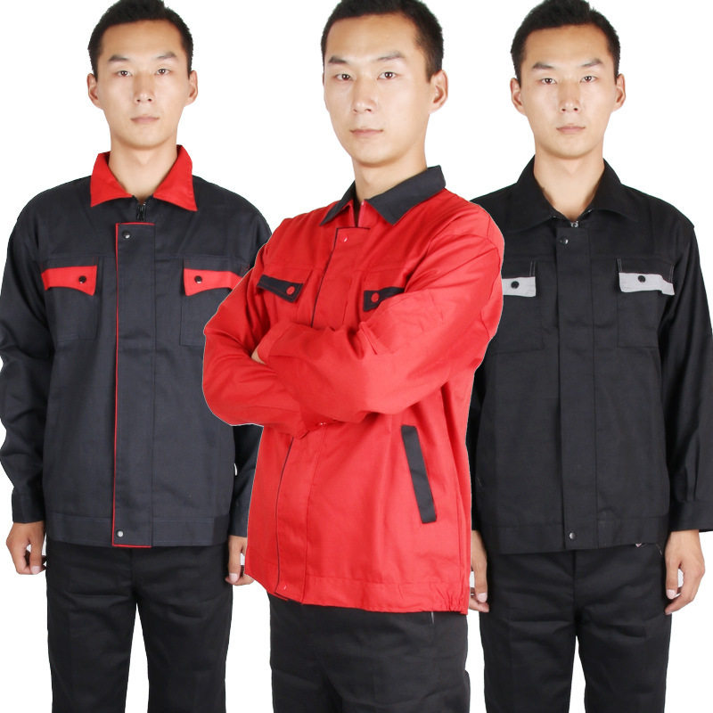男女春秋夏劳保工作服帆布上衣工装服工厂车间汽修服定制
