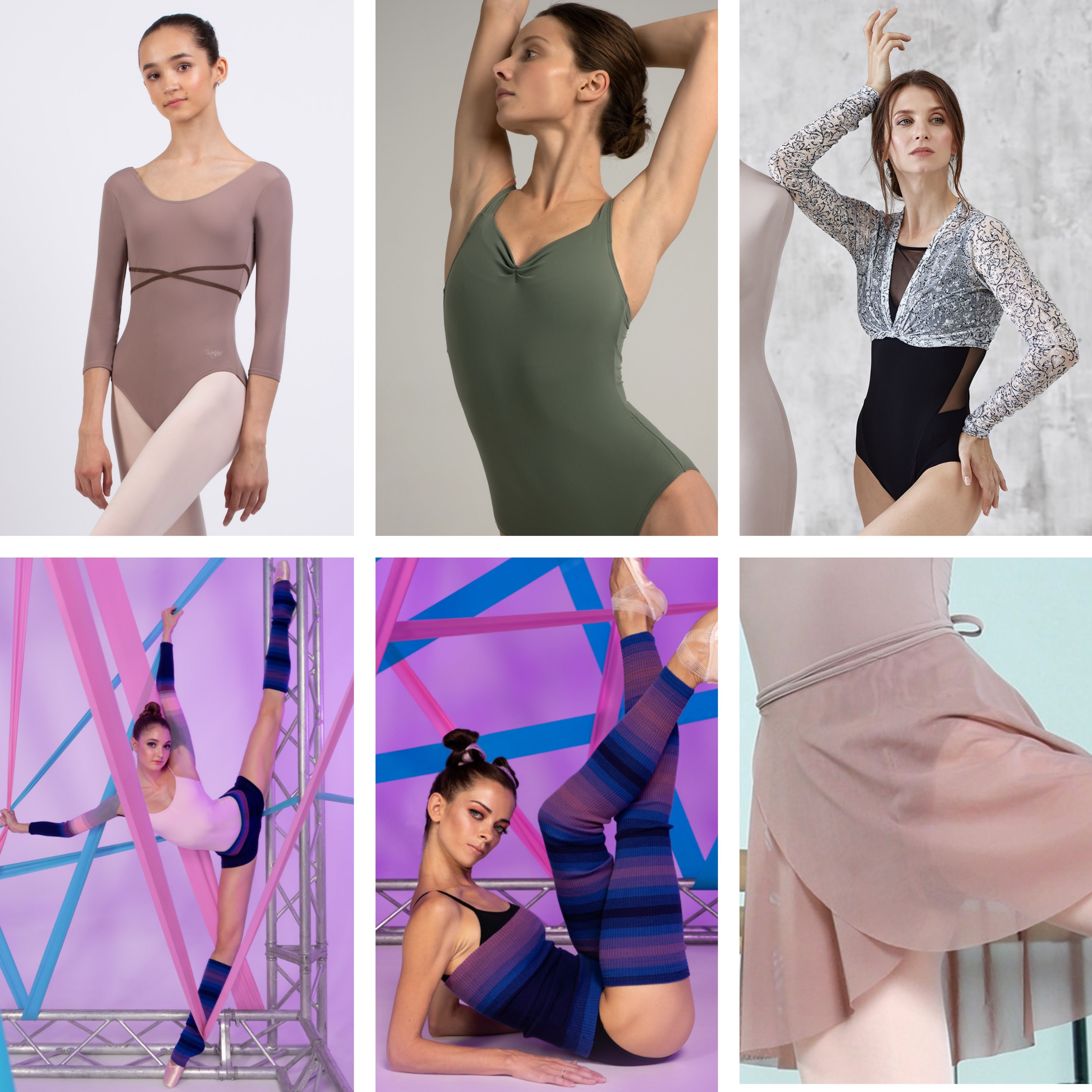 福生若舞 俄罗斯进口grishko芭蕾舞蹈瑜伽练功服上衣舞裙护腿多款