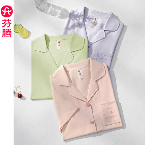 睡衣女夏季纯棉新款女生短袖长裤