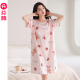 可爱卡通睡衣女夏天宽松女士春秋款 芬腾睡裙夏季 女纯棉短袖 家居服