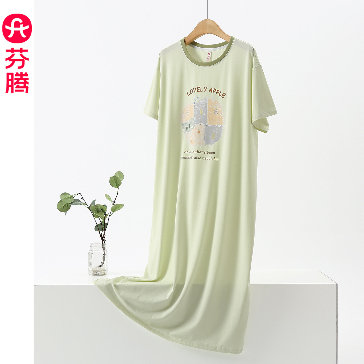 芬腾2026新款莫代尔棉卡通睡裙女春夏季休闲宽松家居服连衣裙睡衣
