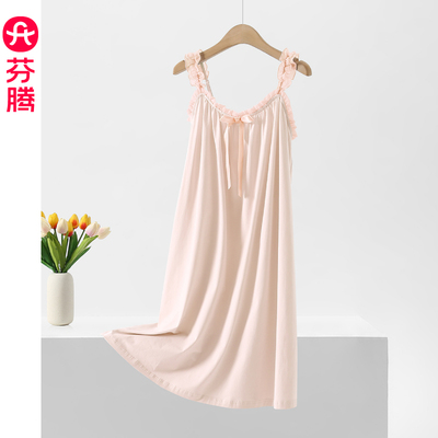 芬腾睡裙女款夏季纯棉公主风薄款