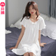 短袖 睡衣夏天薄款 纯棉性感法式 芬腾睡裙女夏款 小个子连衣裙女夏季