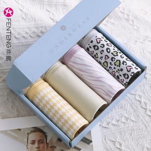 芬腾5A级新疆棉内裤女士2023新款纯棉裆抗菌中腰少女生三角短裤头