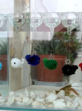 玻璃工艺品鲸鱼漂浮玻璃鱼缸装饰