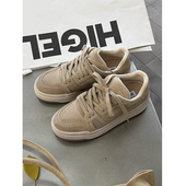 时尚 百搭运动休闲鞋 女2026春新款 做旧脏脏鞋 欧货 真皮厚底板鞋