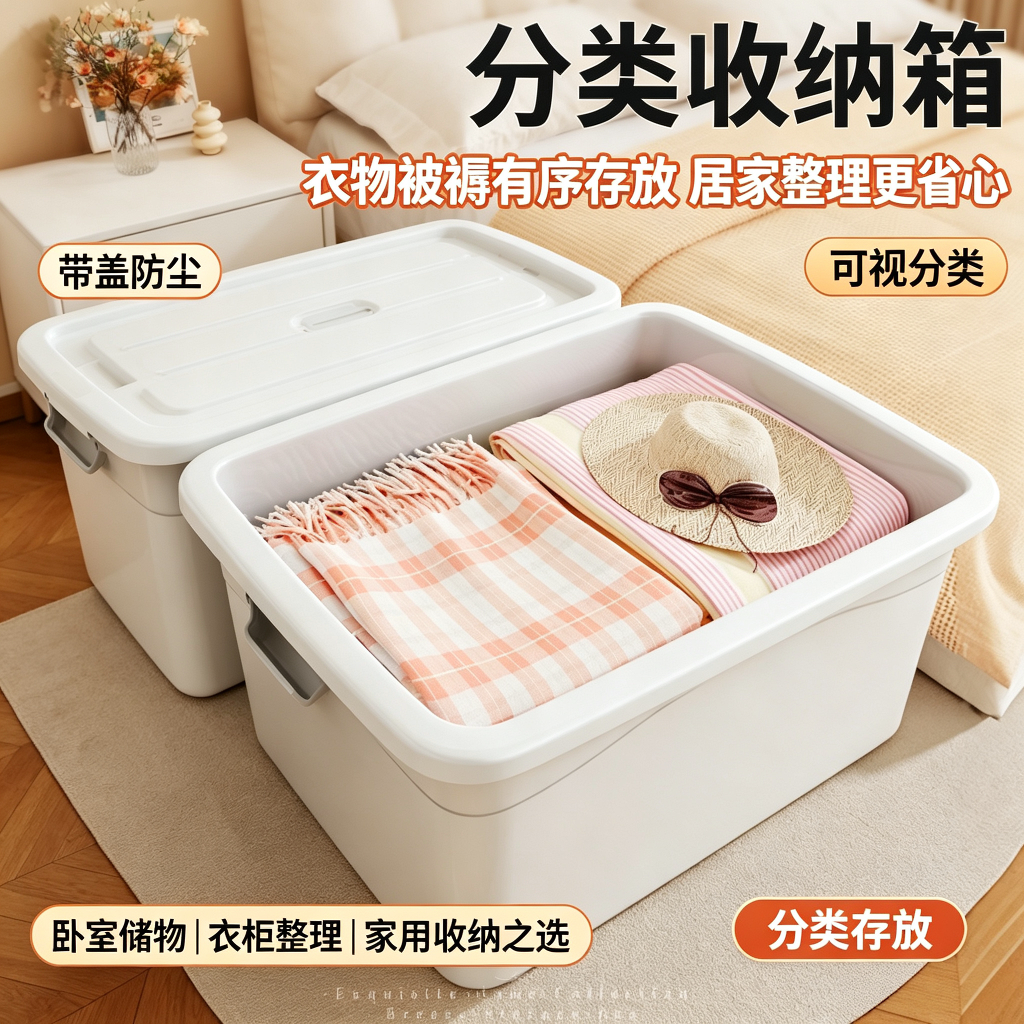 塑料大容量家用衣物玩具收纳箱