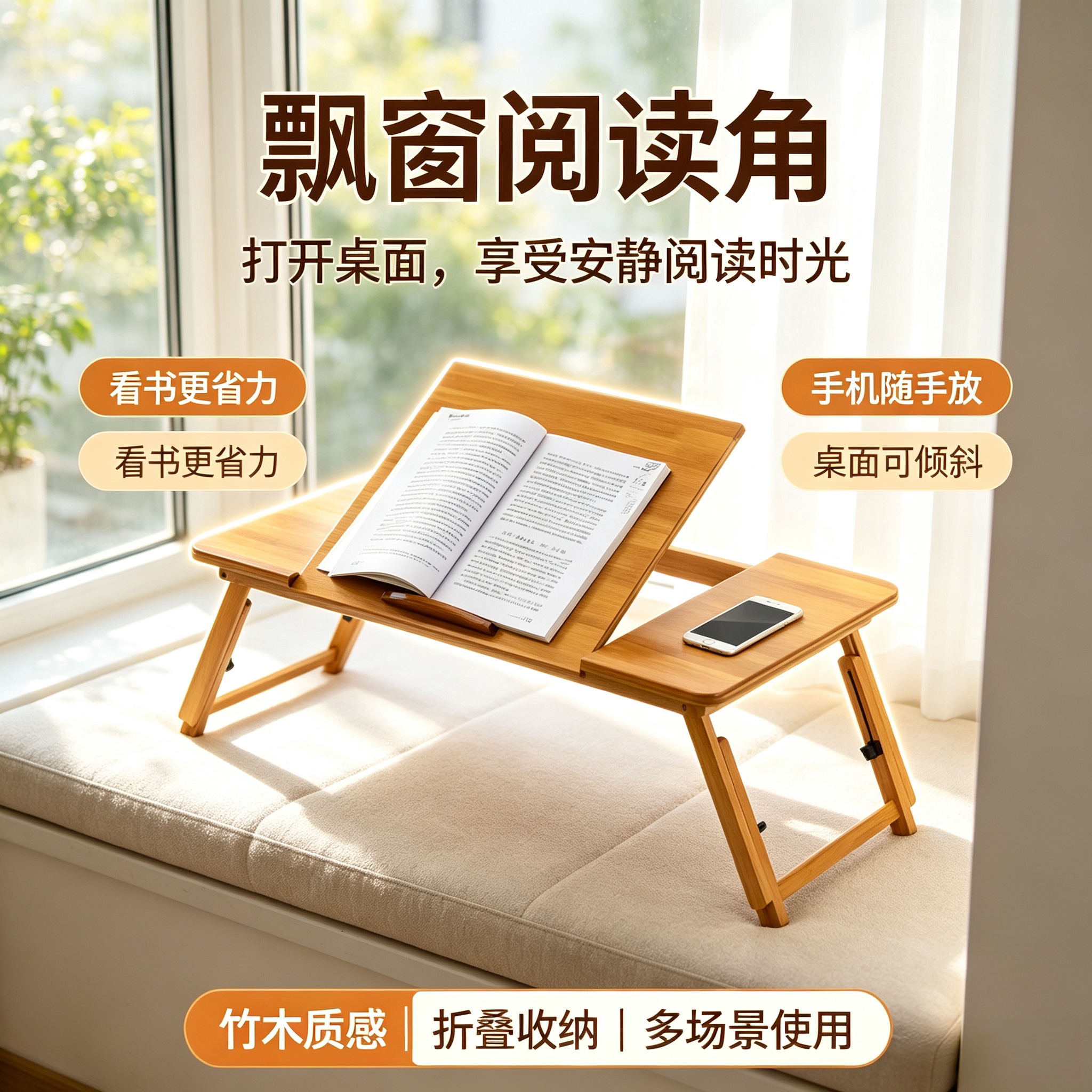 书桌折叠床上书桌子笔记本电脑懒人家用小学生写字卧室宿舍神器