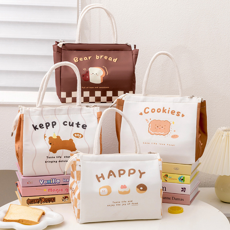 卡通饭盒袋手提便当包立体午餐包加厚铝箔大容量手拎袋新款便当袋