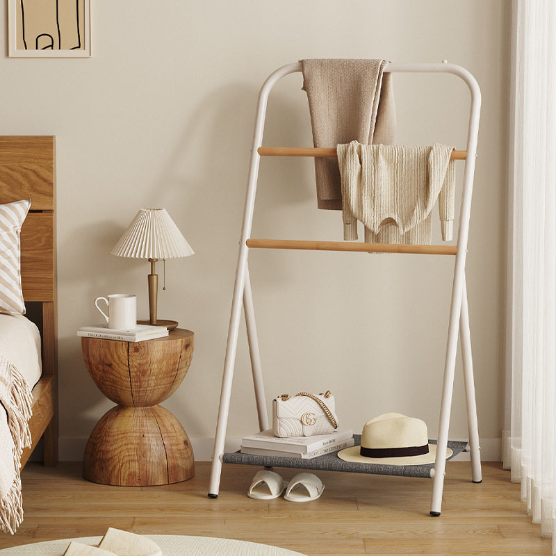 床边床头晚上放衣服神器临时卧室床尾放脱下的衣服收纳小搭衣架挂