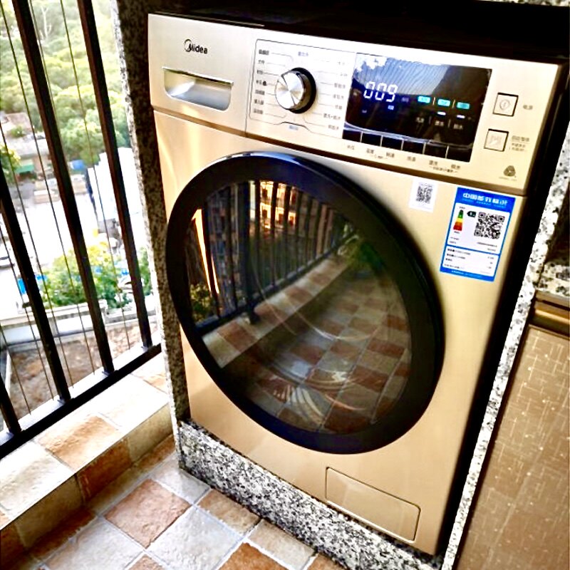 美的洗衣机10公斤kg全自动家用变频滚筒洗烘干一体机MD100VT55DG