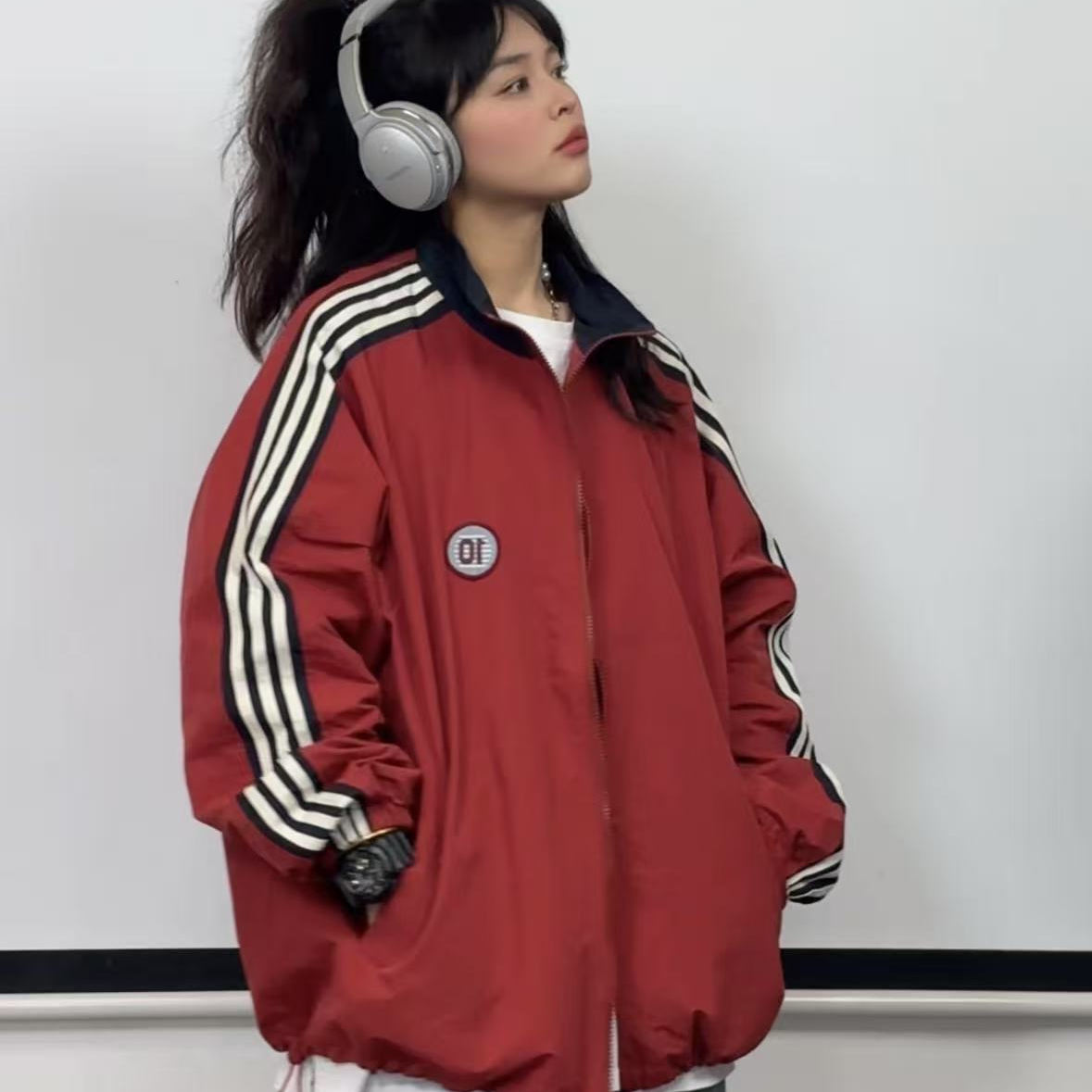 【小惜亦】立领宽松外套女2025春秋新款韩版休闲百搭上衣显瘦遮肉