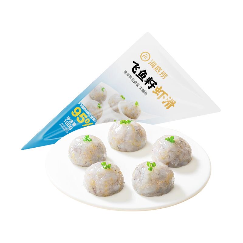 海底捞飞鱼籽虾滑100g火锅食材