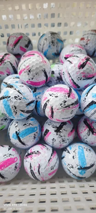 2024新款特来美高尔夫球彩球粉色蓝色SPEEDSOFT墨水色两层球