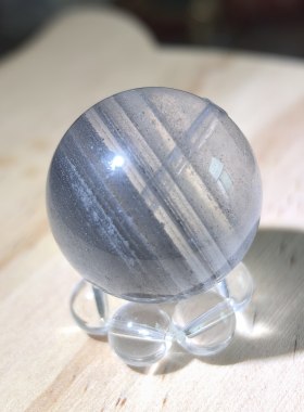 【大颗粒】天然灰蓝千层幽灵金字塔幽灵单珠DIY水晶散珠15~21mm