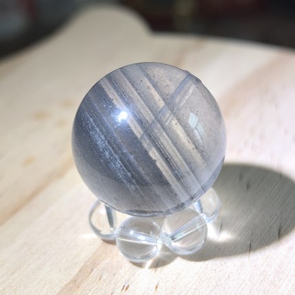 【大颗粒】天然灰蓝千层幽灵金字塔幽灵单珠DIY水晶散珠15~21mm